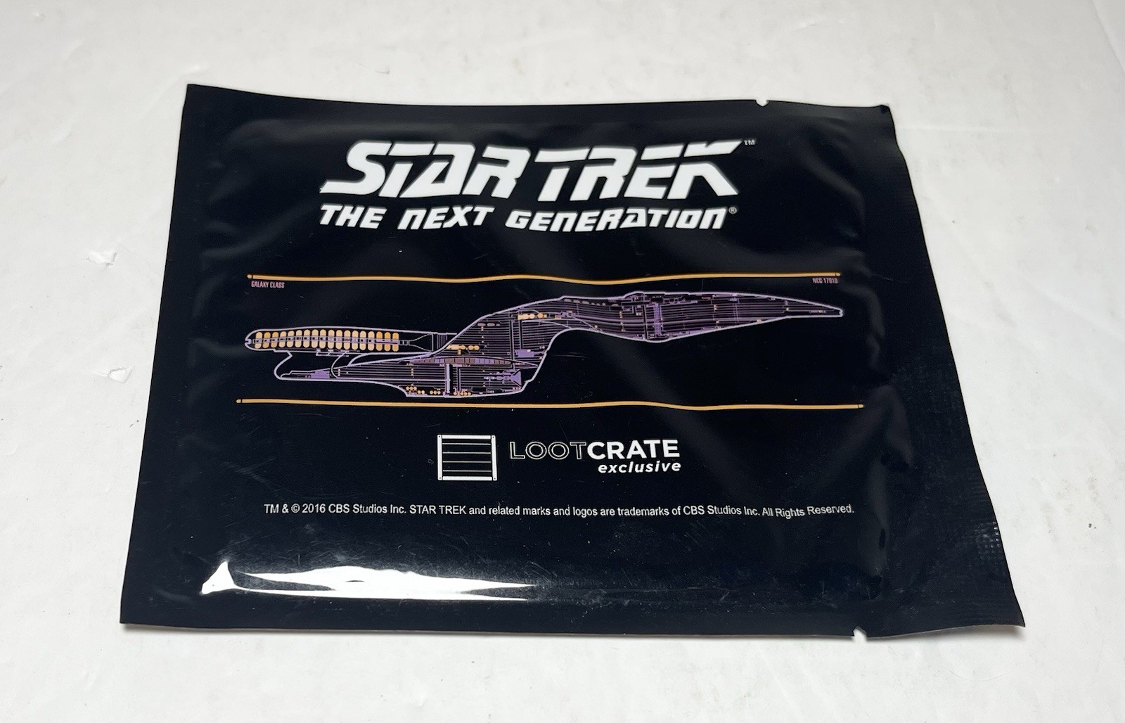 Star Trek: The Next Generation Plaque Decal (Loot Crate, 2016) New & Sealed