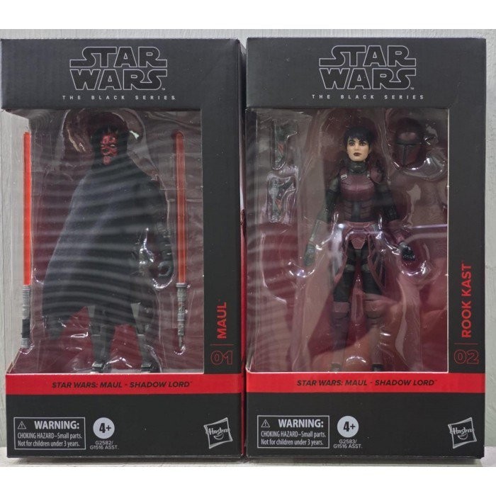 Hasbro Star Wars Black Series Maul Shadow Lord Maul Rook Kast 2 Figure