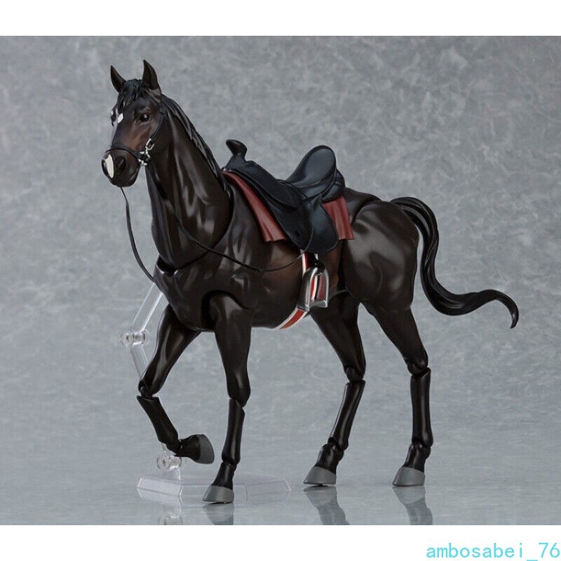 6&Prime; Brown White Poseable Horse Model Set – Action Figures Cosplay Scene Gift Toy