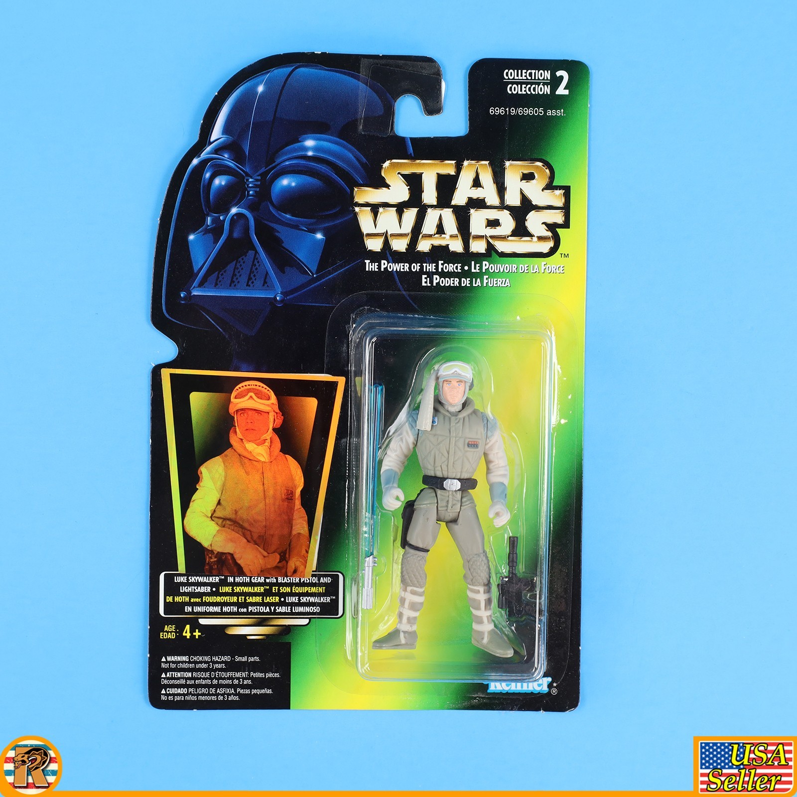 Star Wars – Luke Hoth (Canada Tri Lingual) – POTF Green – MOC – [F-PTFG-31]