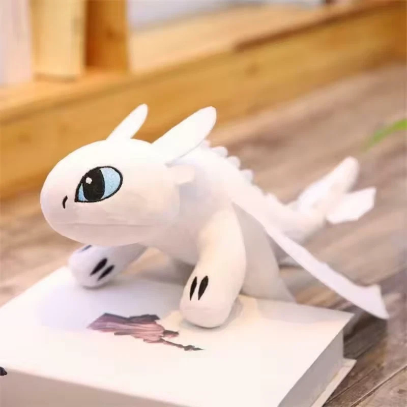 20cm Plushies Dragon Toys Kawaii White Black Dinosaurs Animal