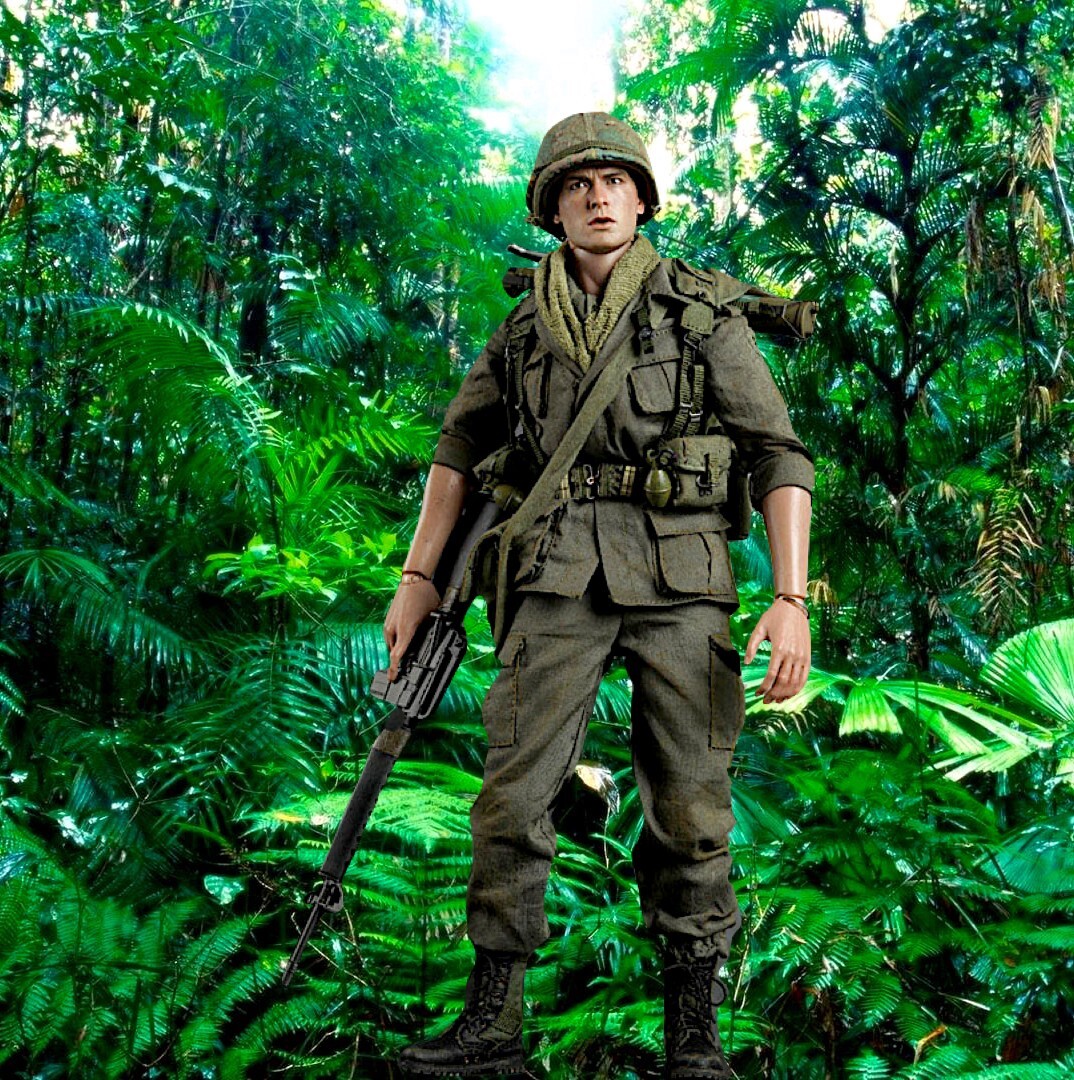 1/6 Jungle Backdrop 15&Prime;x15&Prime; – For 1/6 Platoon Taylor Sheen MMS Vietnam Rambo