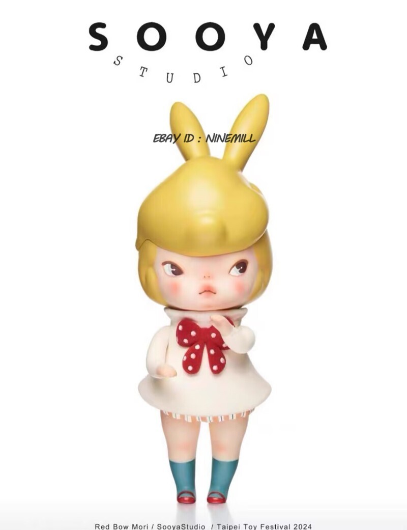 Genuine Sooya Studio Red bow Mori Girl Flocking Limited Edition Model Statue