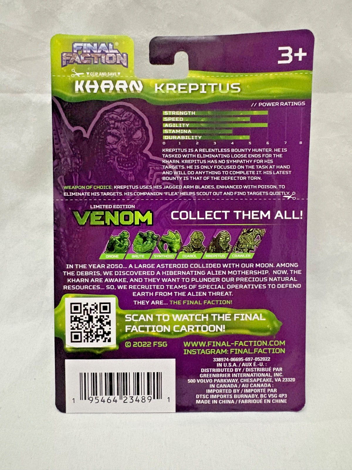 Final Faction – KHARN – KREPITUS – Limited Edition – Action Figure – NEW