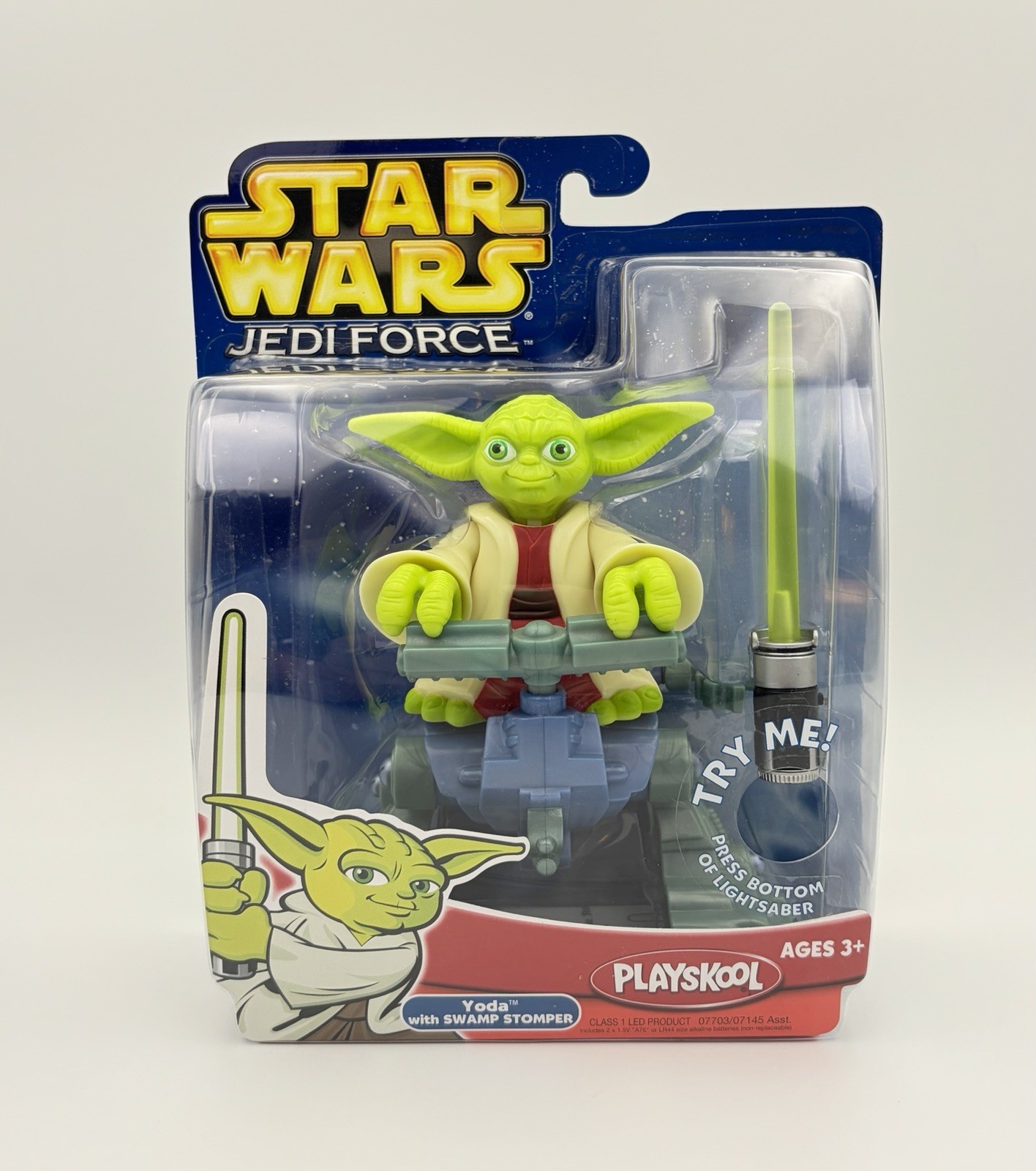 2004 Star Wars Jedi Force Yoda With Swamp Stomper Hasbro Playskool Vintage New