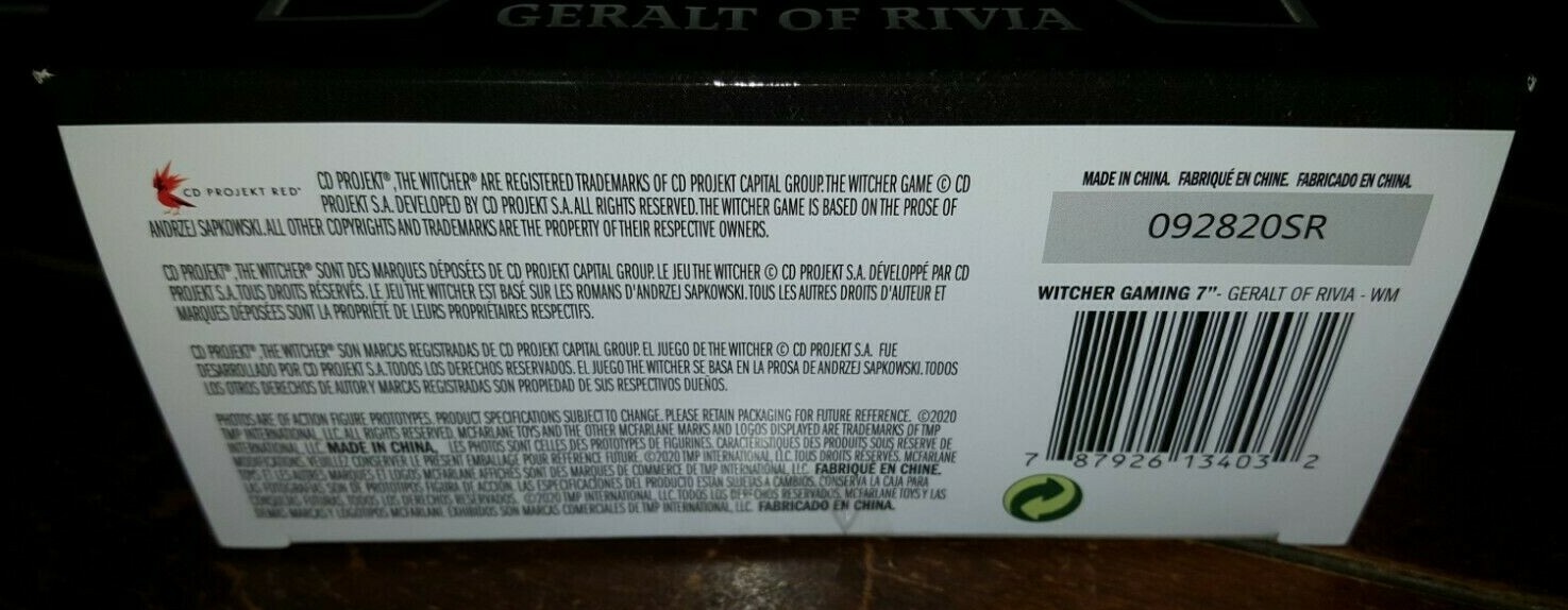 McFarlane Gold Label Collection The Witcher Wild Hunt: GERALT OF RIVIA Figure!