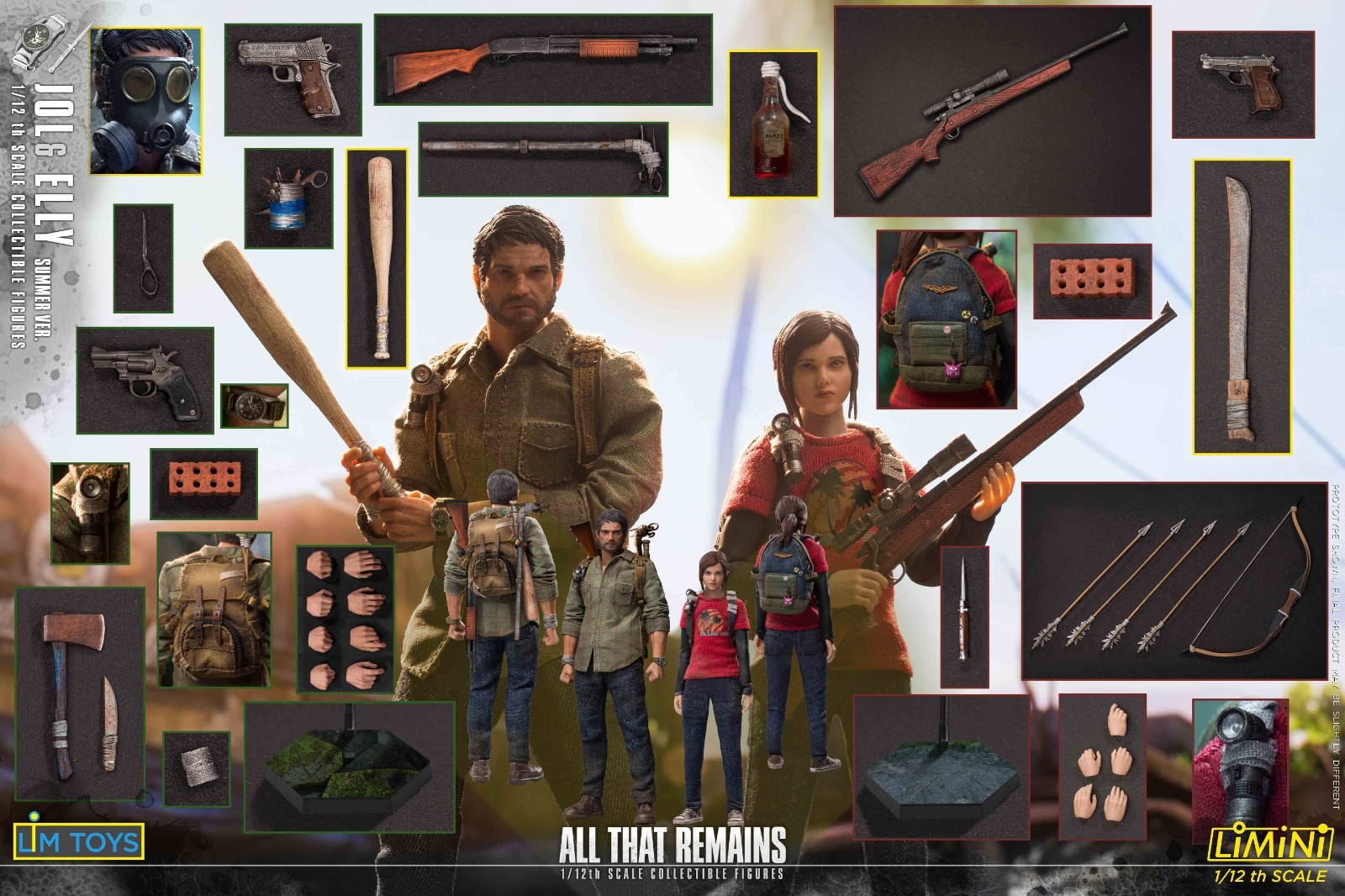 1/12 The Last of Us Joel Ellie 6 Inch Figure Set Bundle U.S Lim Toys LiMini Hot