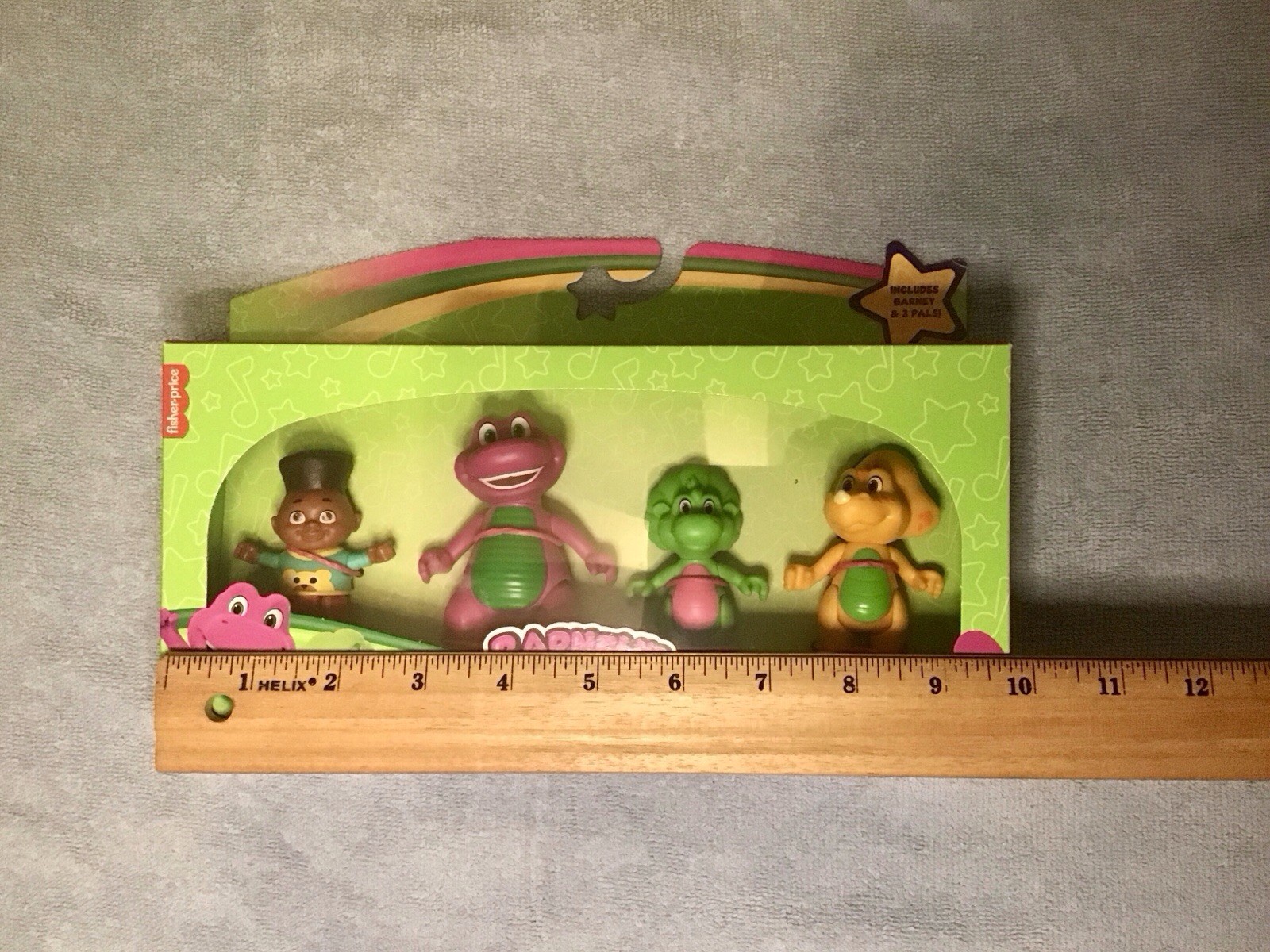 Barney’s World 4 Figure Hey Friends Pack, Moving Arms & Legs, Factory Sealed