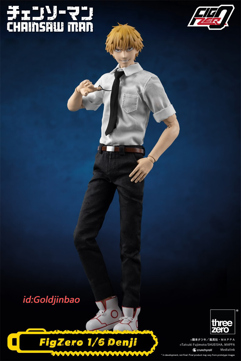 3A threezero Chainsaw Man Denji 1/6 Action Figure Model In Stock H29.5cm Anime
