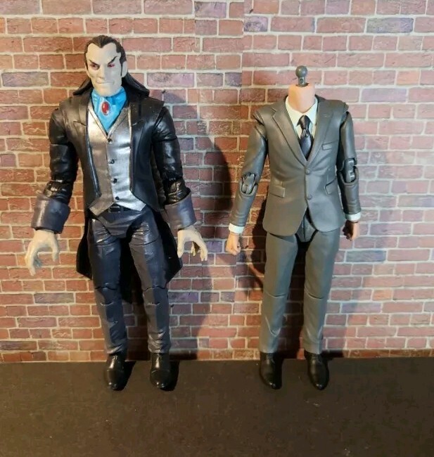 1/12 Scale 6&Prime; Headless Gray Closed Suit Jacket & Tie Action Figure