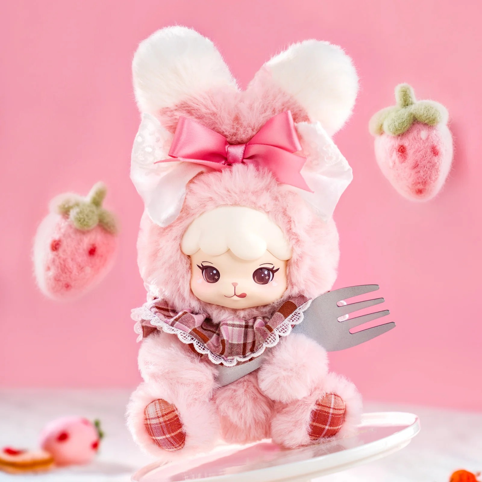 Rolife 1PCS Cream & Cookii Bunny Best Friend Surprise Plush Pendant Blind Box