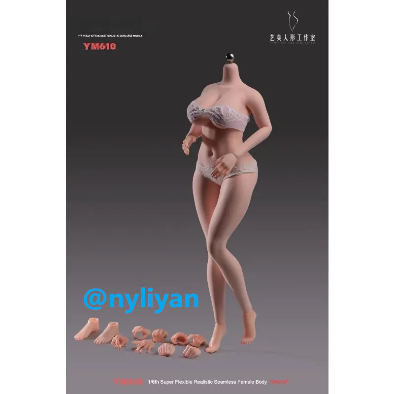 YM610B 1/6 Female Pale Large Bust Flexible Plump Girl Body Details 12 »Figure