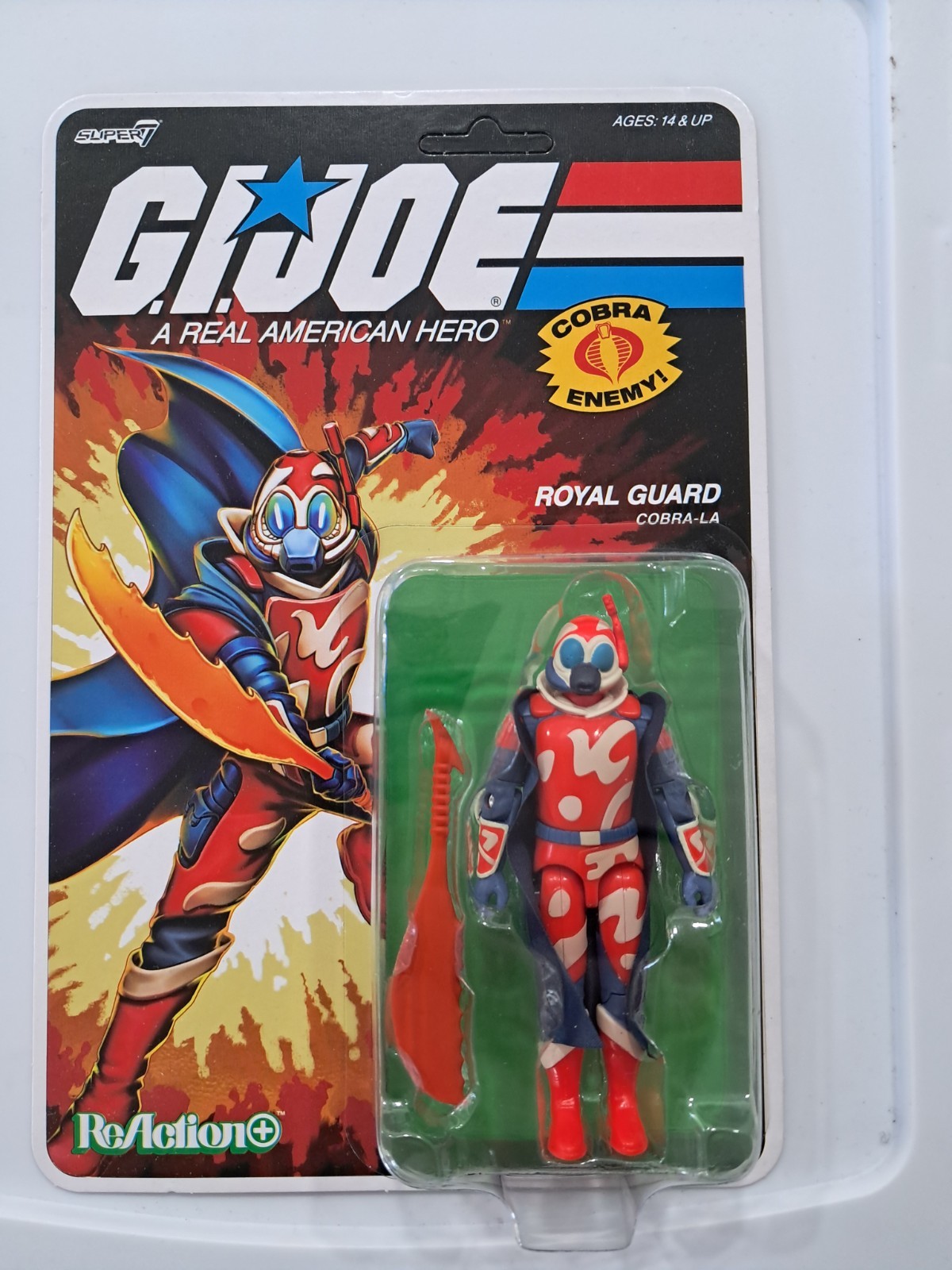 Gi Joe Super7 Reaction+ Royal Guard Figure Moc Unpunched New
