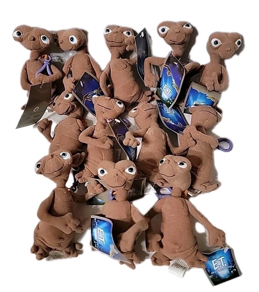 NEW WITH TAGS LOT OF 12 E.T. PLUSH CLIPS 5 -1/2&Prime; TALL