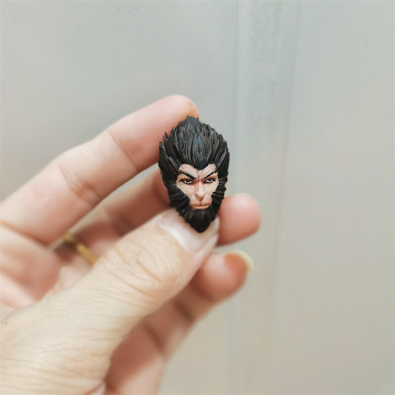 Painted 1/12 Scale Black Myth Wukong Monkey King Head Sculpt Fit 6&Prime; SHF Figure