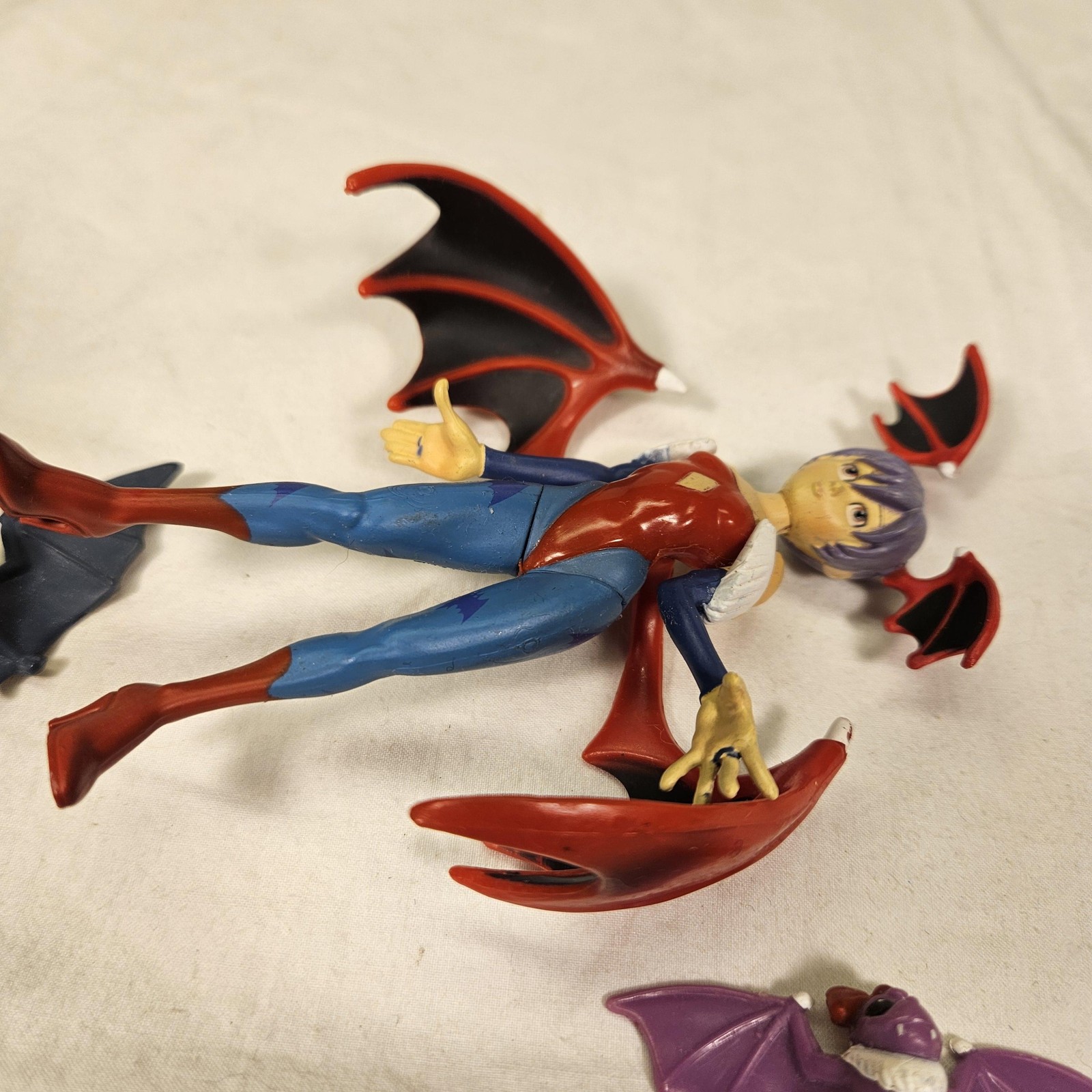 Darkstalkers Lilith Action Figure Capcom with Bat Accessories Wings Anime Toy