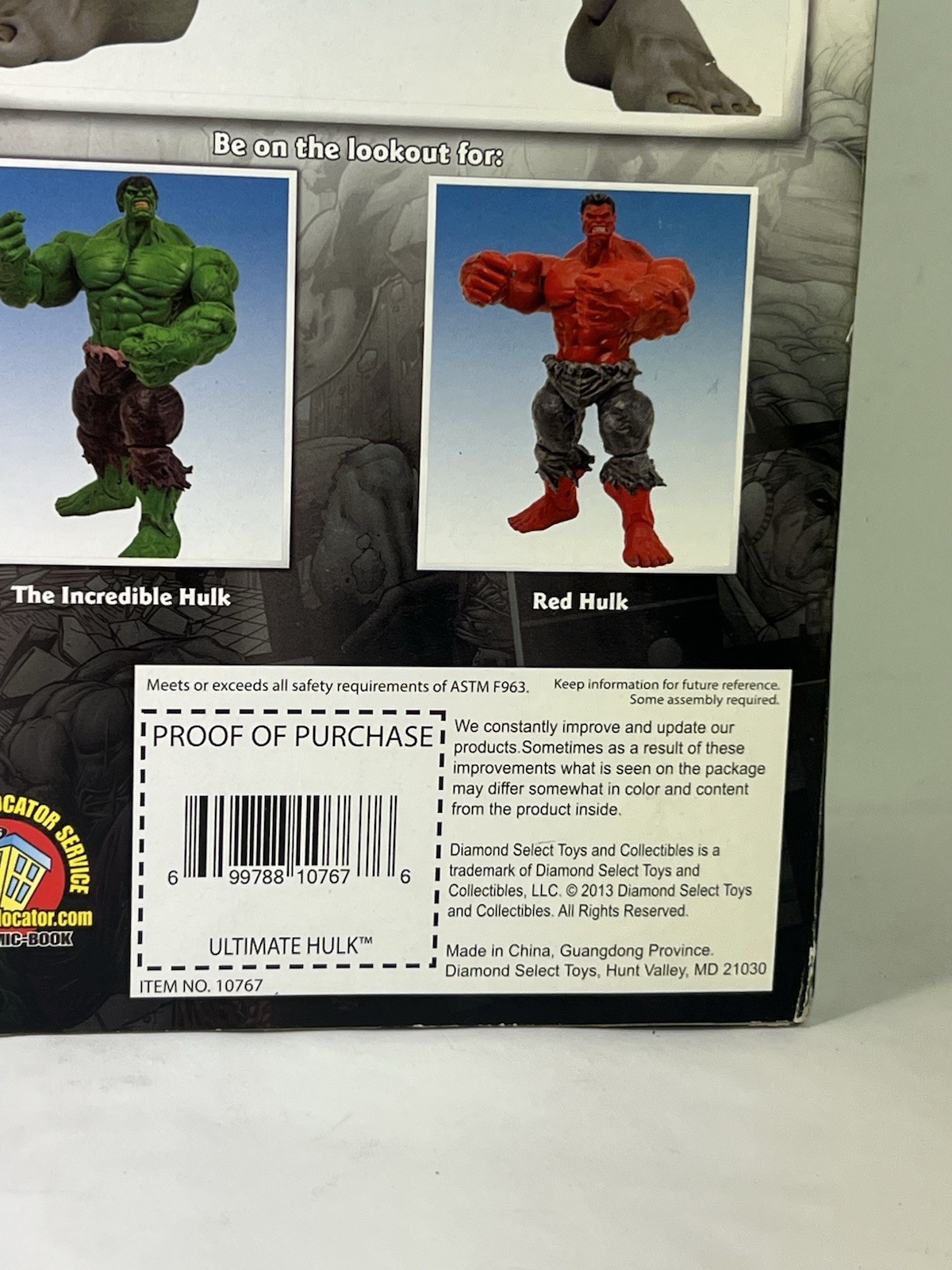 MARVEL Diamond Select “ULTIMATE HULK” 9&Prime; NEW 2013 GREY Incredible Hulk Figure