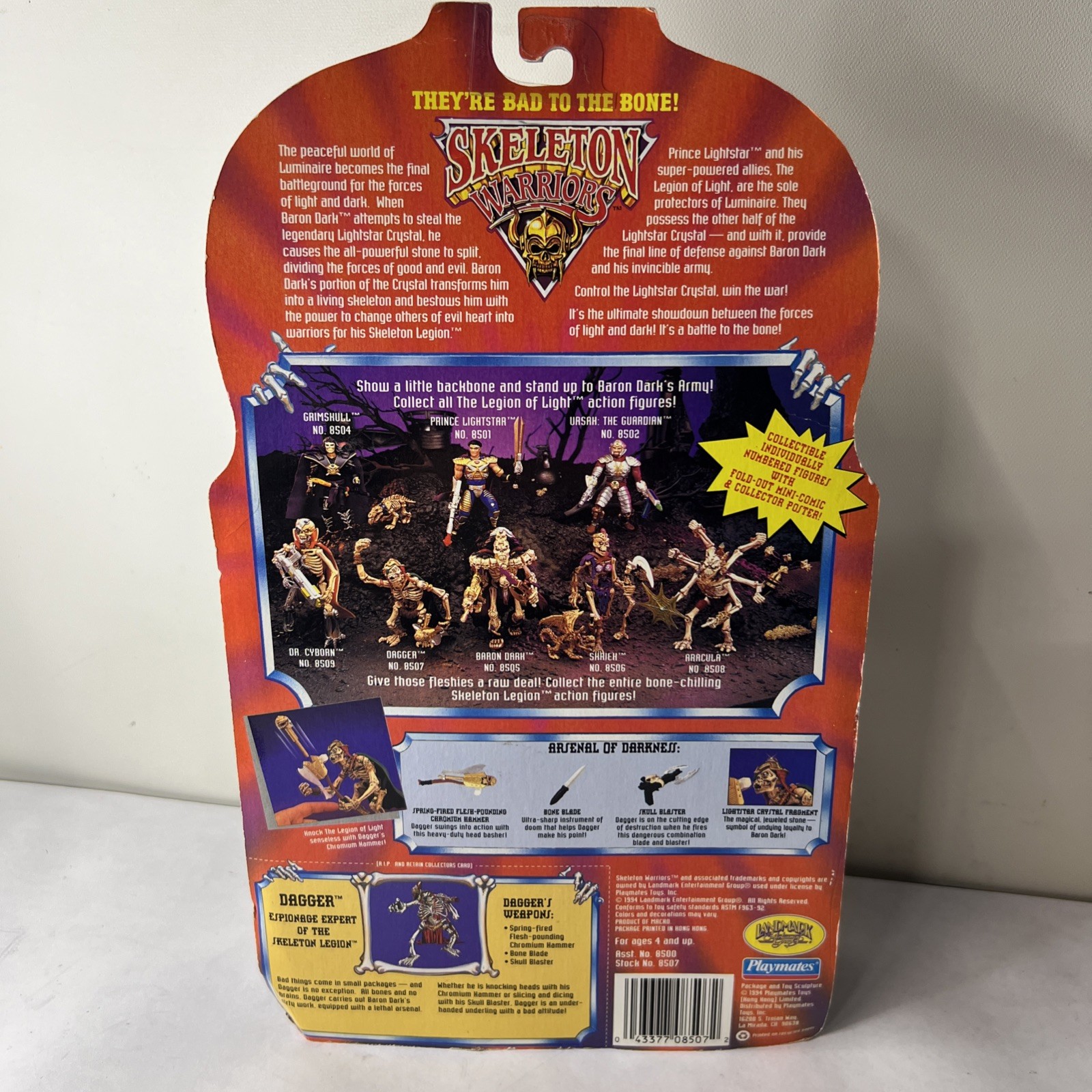 1994 Skeleton Warriors Dagger Figure Playmates JC
