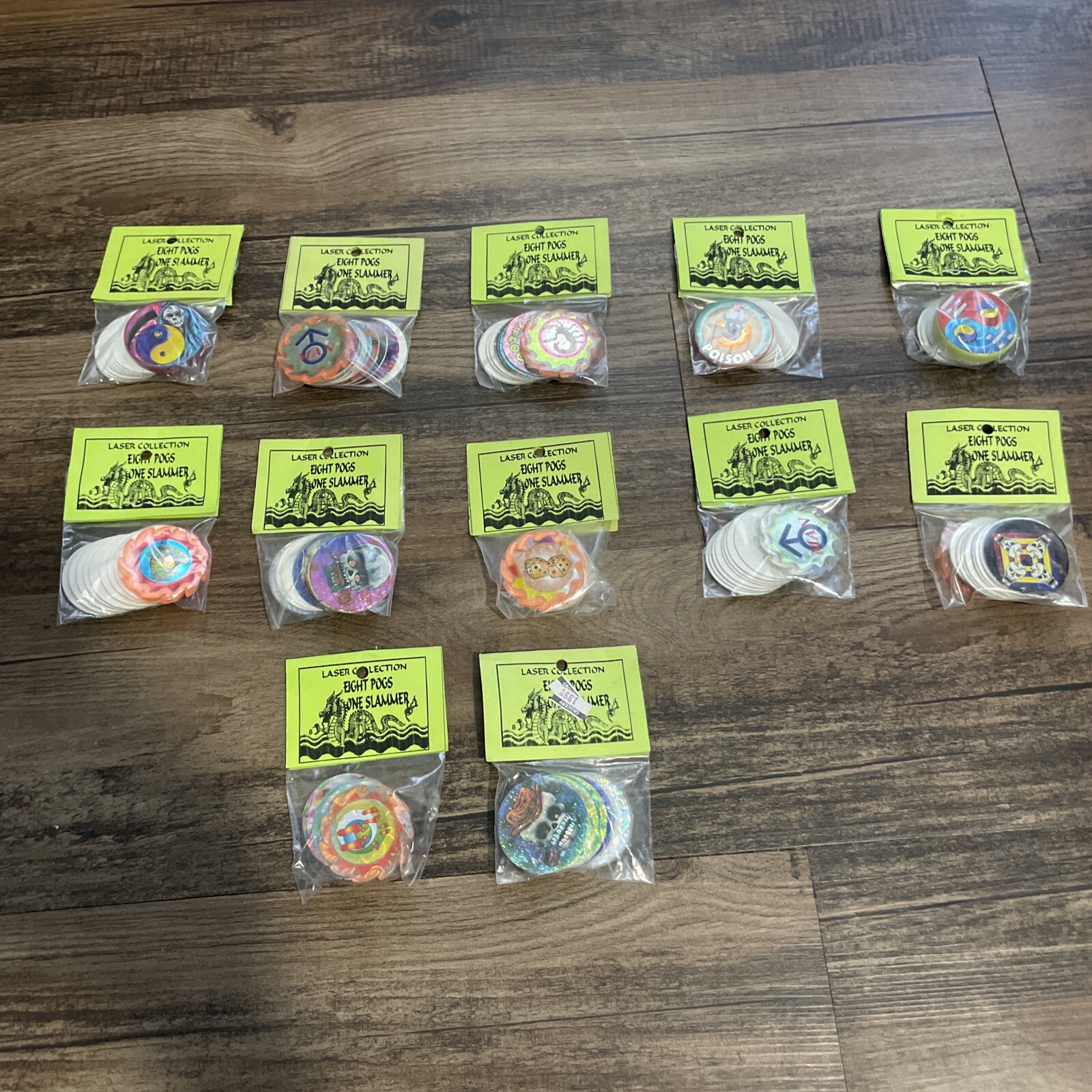 Vintage Lot Caps Pogs Milk Kaps Slammer Game Toys Sealed Packs 12 1990s Bags