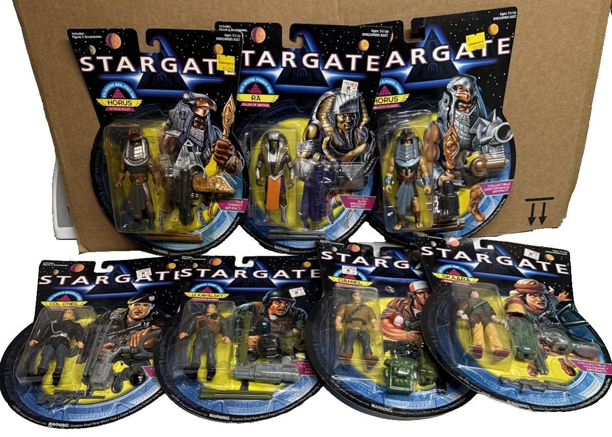 Vintage 1994 Stargate Action Figure Lot (7 Figures) – Horus, RA, Col. O&rsquo;Neil,