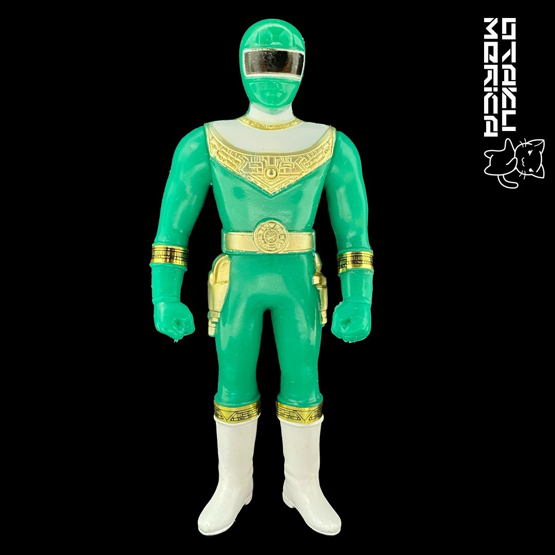 Bandai 1994 Chouriki Sentai Ohranger Green Ranger – Sofubi Figure S4.75in