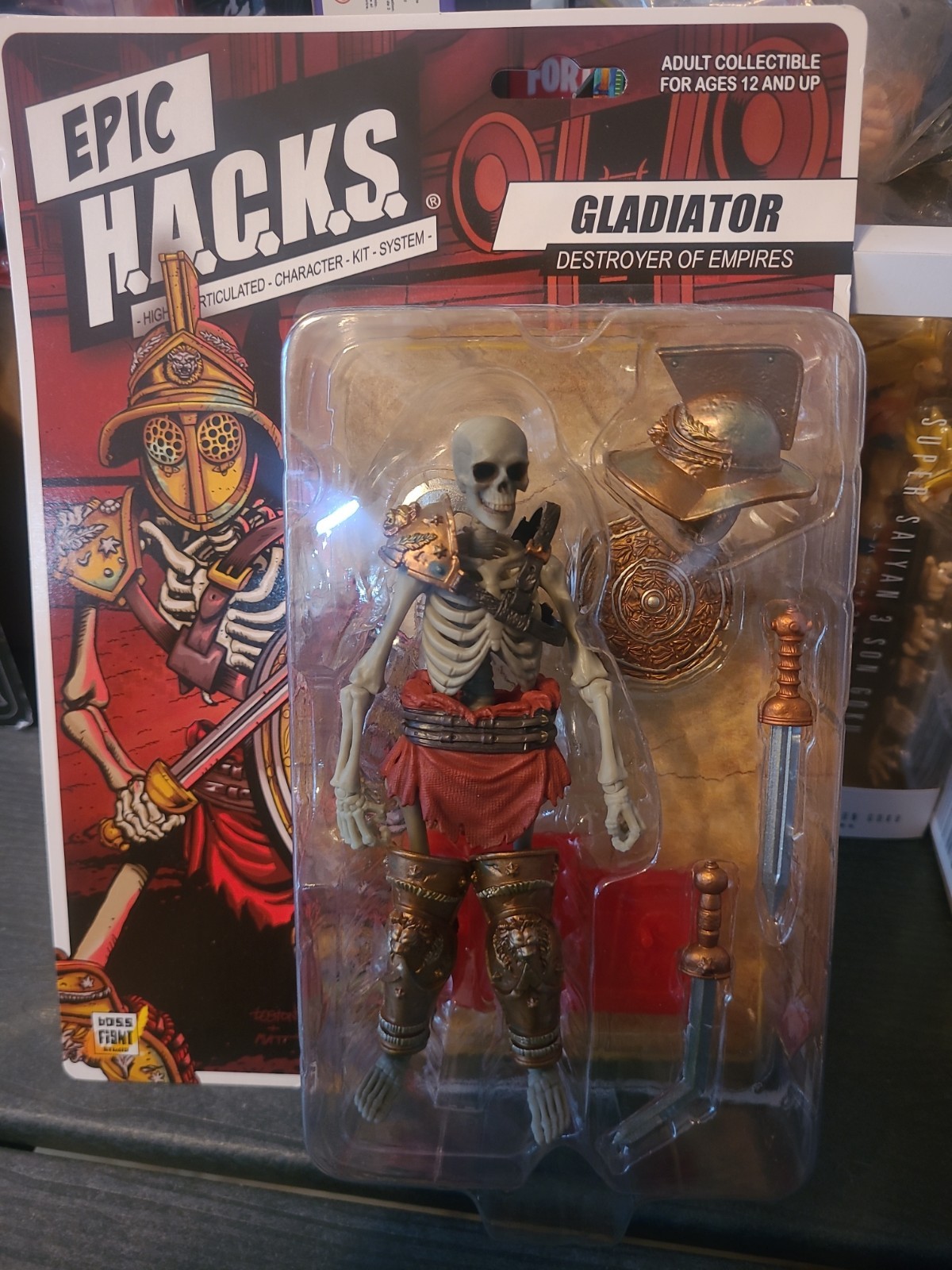 Boss Fight Studio Epic Hacks GLADIATOR Destroyer Of Empires 6&Prime; Figure Skeleton