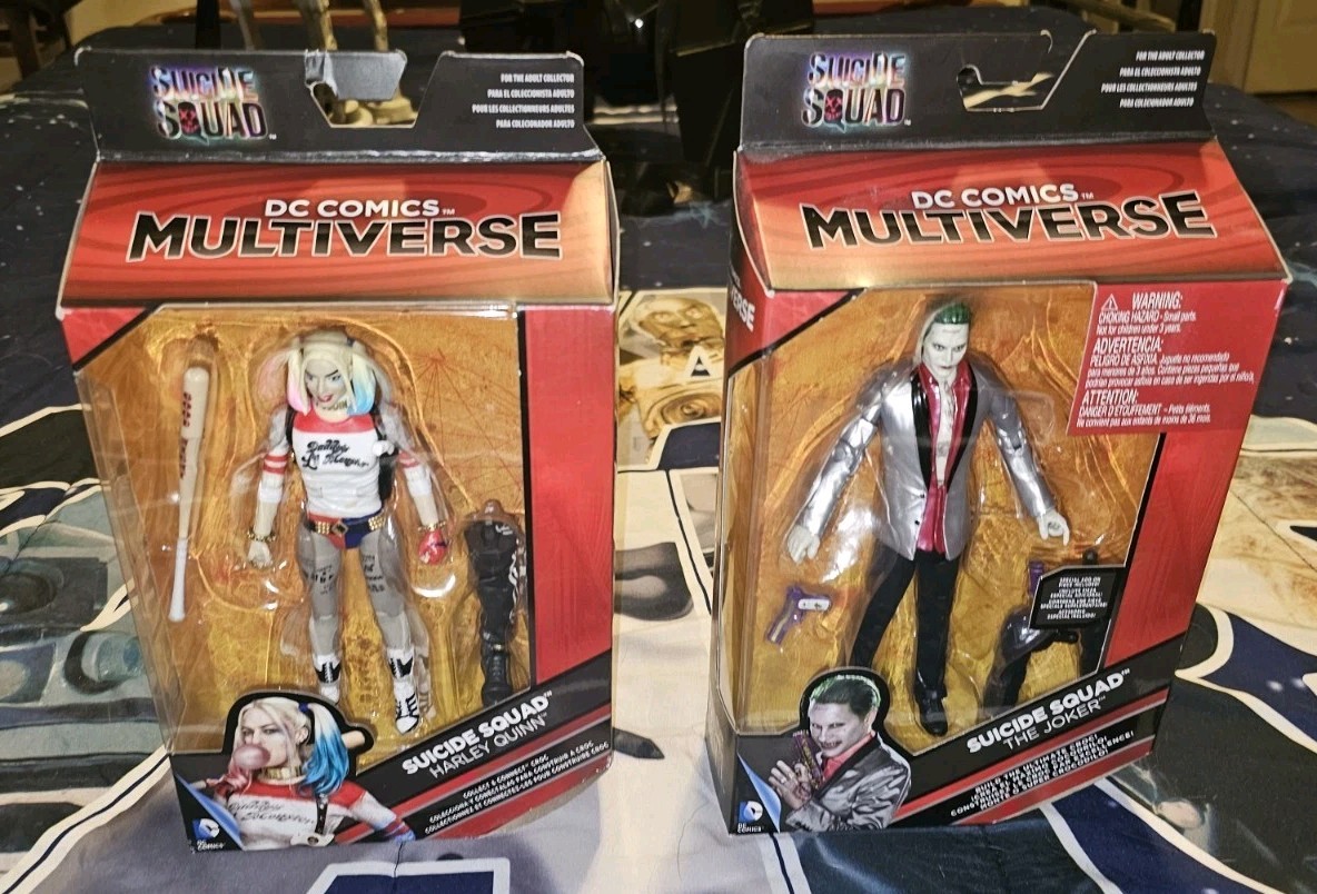 2016 Mattel DC Multiverse Suicide Squad Harley Quinn & Joker 6&Prime; Figure New Croc