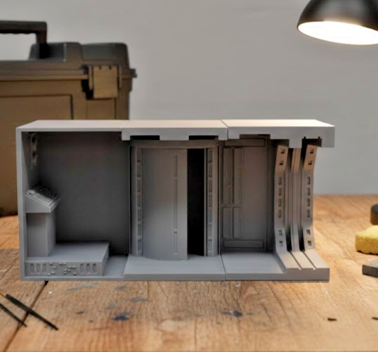 1:12 Scale Imperial Command Deck Access Corridor Black Serie Compatible Diorama