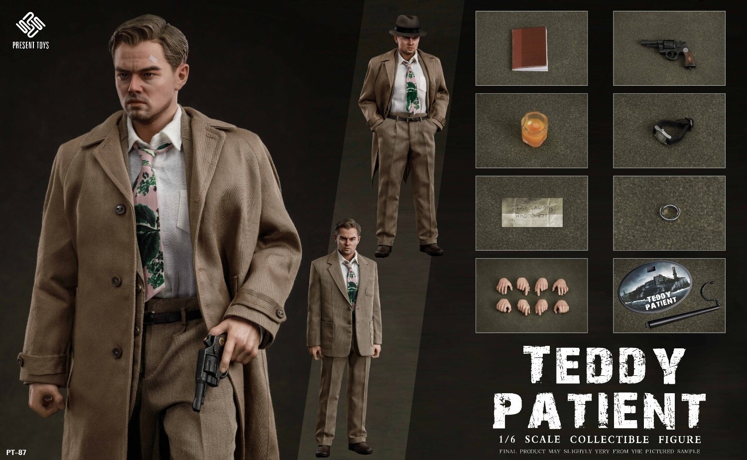 New PRESENT TOYS PT-sp87 1/6 Shutter Island Teddy Daniels Leonardo in stock