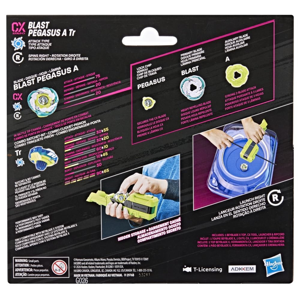 Beyblade X Blast Pegasus A Tr Attack Type Takara Tomy Beyblade Launcher Toy