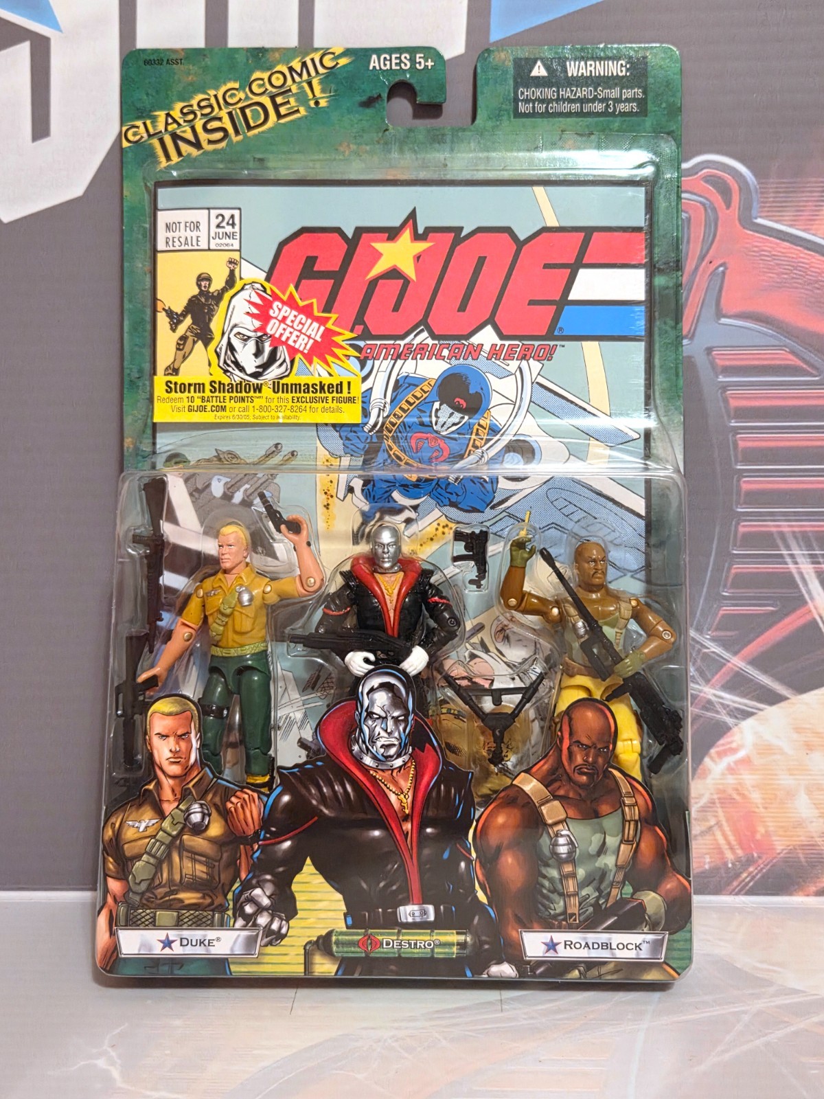 2005 GI Joe Comic Book 3 Pack – Set #24 – Duke, Destro & Roadblock