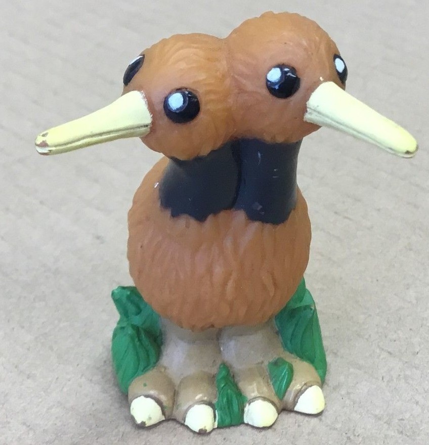 1998 Pokemon Finger Puppet Doduo Figure Gotta Catch Them All Nintendo Bandai #1