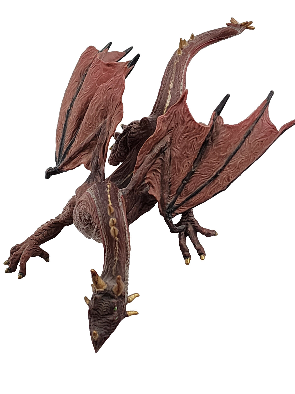 2 Safari Dragons: Brown Red Mountain & Hydra Silver Metallic Purple Mythical Lot