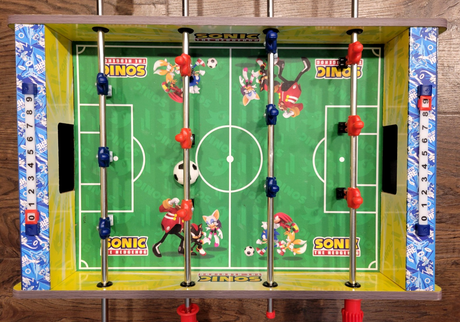 Sonic The Hedgehog Foosball Table Top Edition Shoot & Score Action W/ Ball 18×12