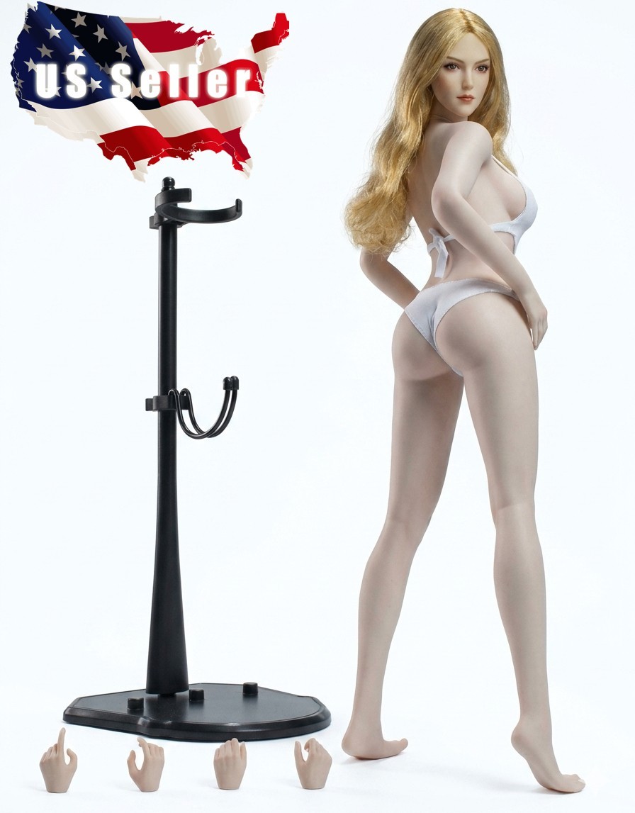 Custom PHICEN 1/6 scale Blonde Hair Pale Female L Bust Seamless Figure Full Set