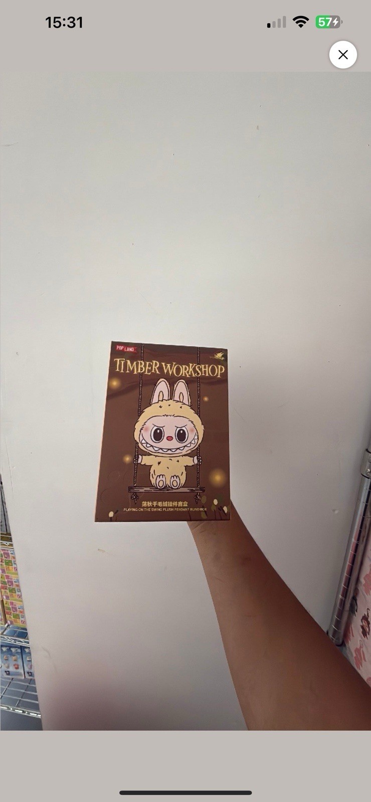 POPMART POPLAND 7&Prime; Labubu Timber Workshop Playing Swing Plush Large Blind Box