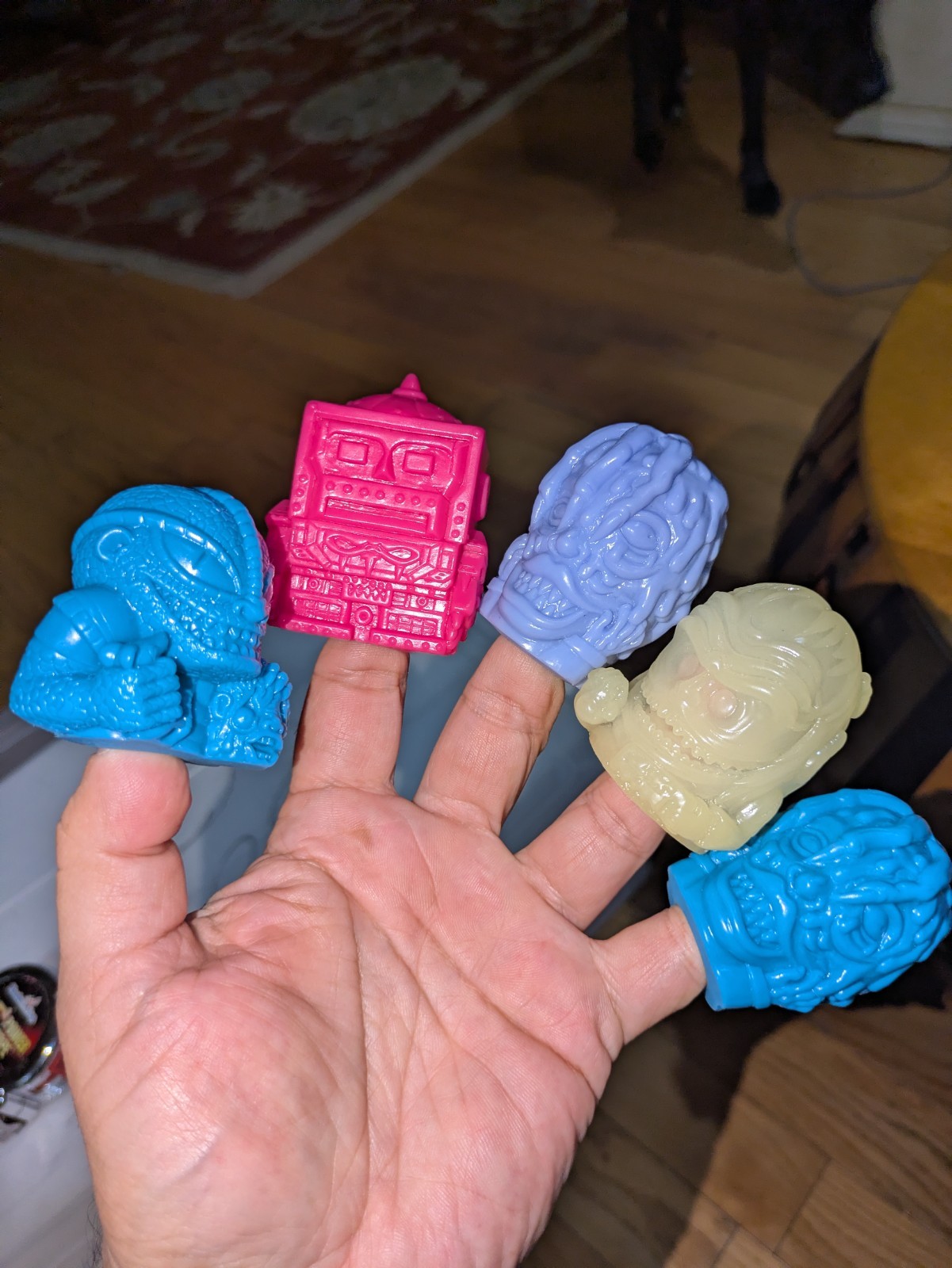 Violence Toy Creepies Lot Of 6 Mixed Blanks Maba Style Finger Puppets
