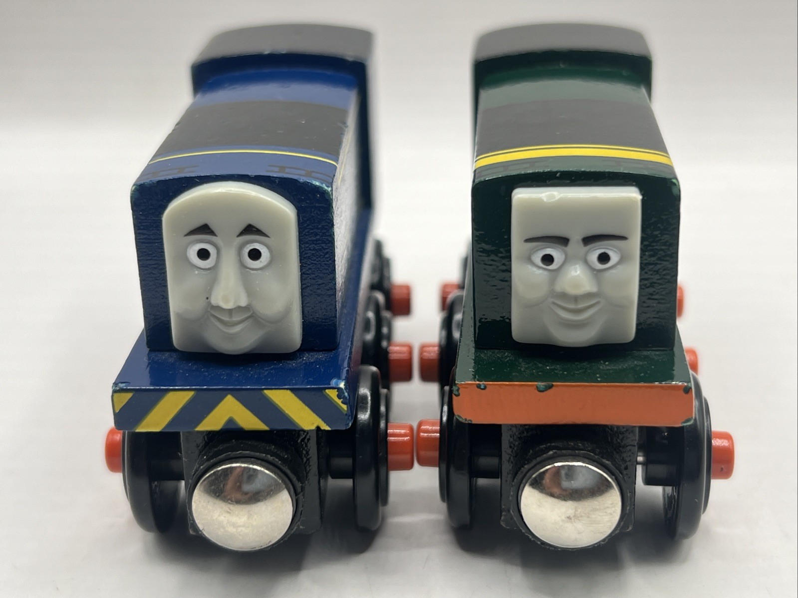 Thomas Friends Wooden Train SIDNEY & PAXTON Orange Wheels Day Of Diesels EUC