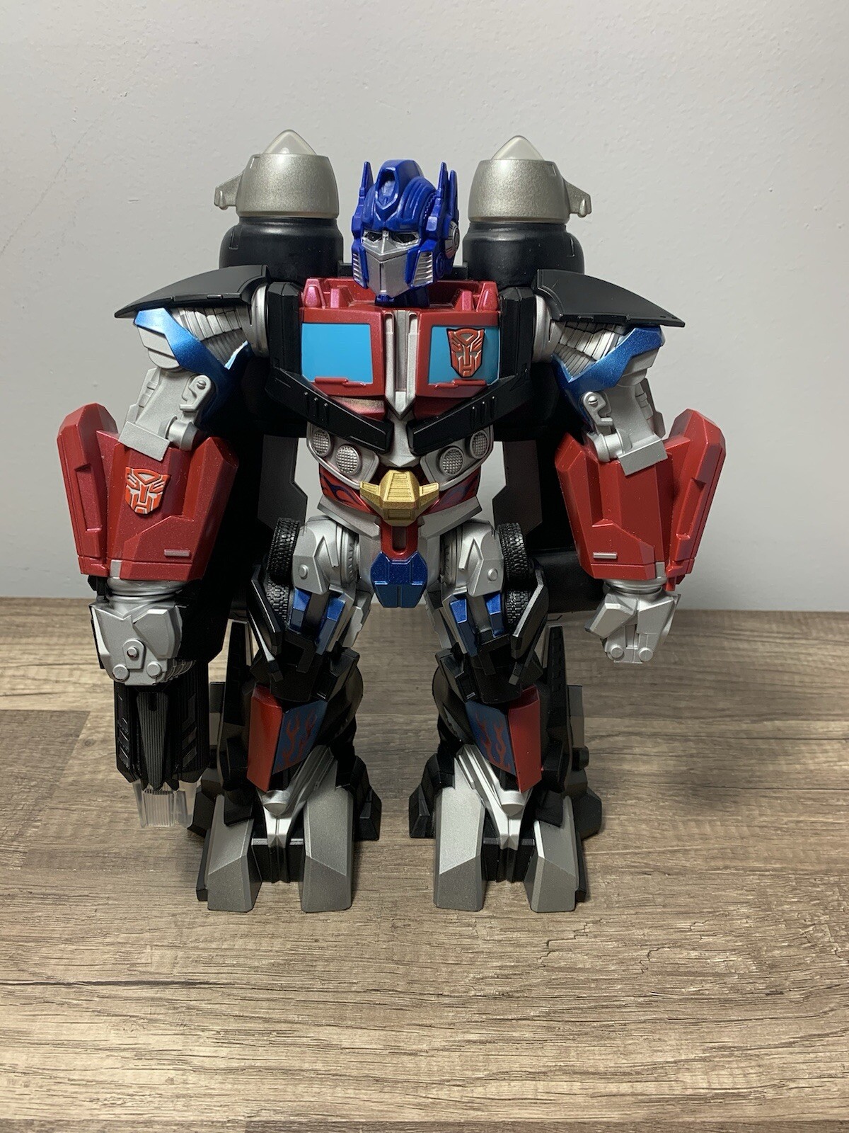 Optimus Prime Transformer Mega Power Bots Jet Talking Light Up Disinfected