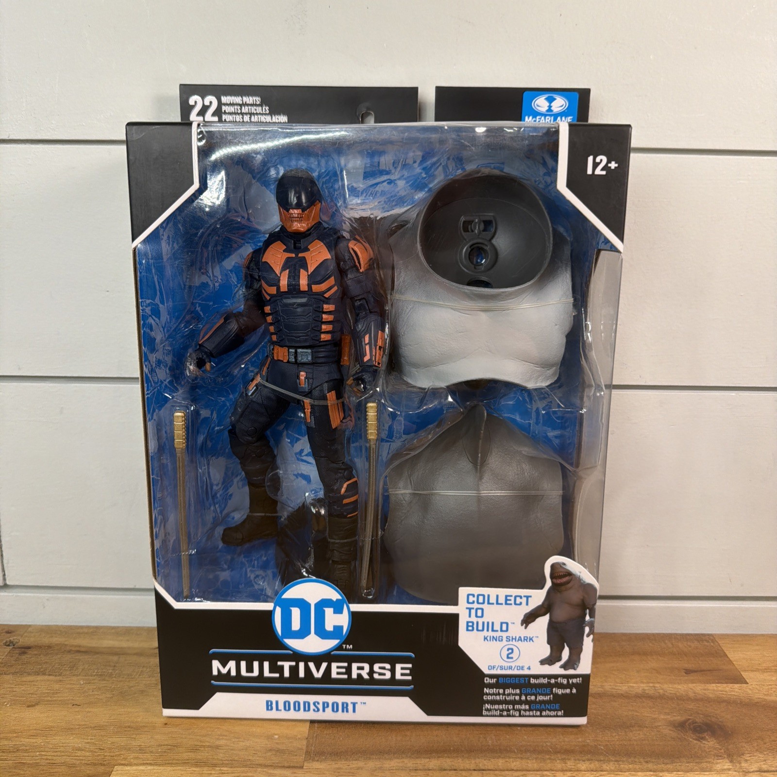 McFarlane DC Suicide Squad Bloodsport 7&Prime; Figure King Shark BAF wave Ships Fast!