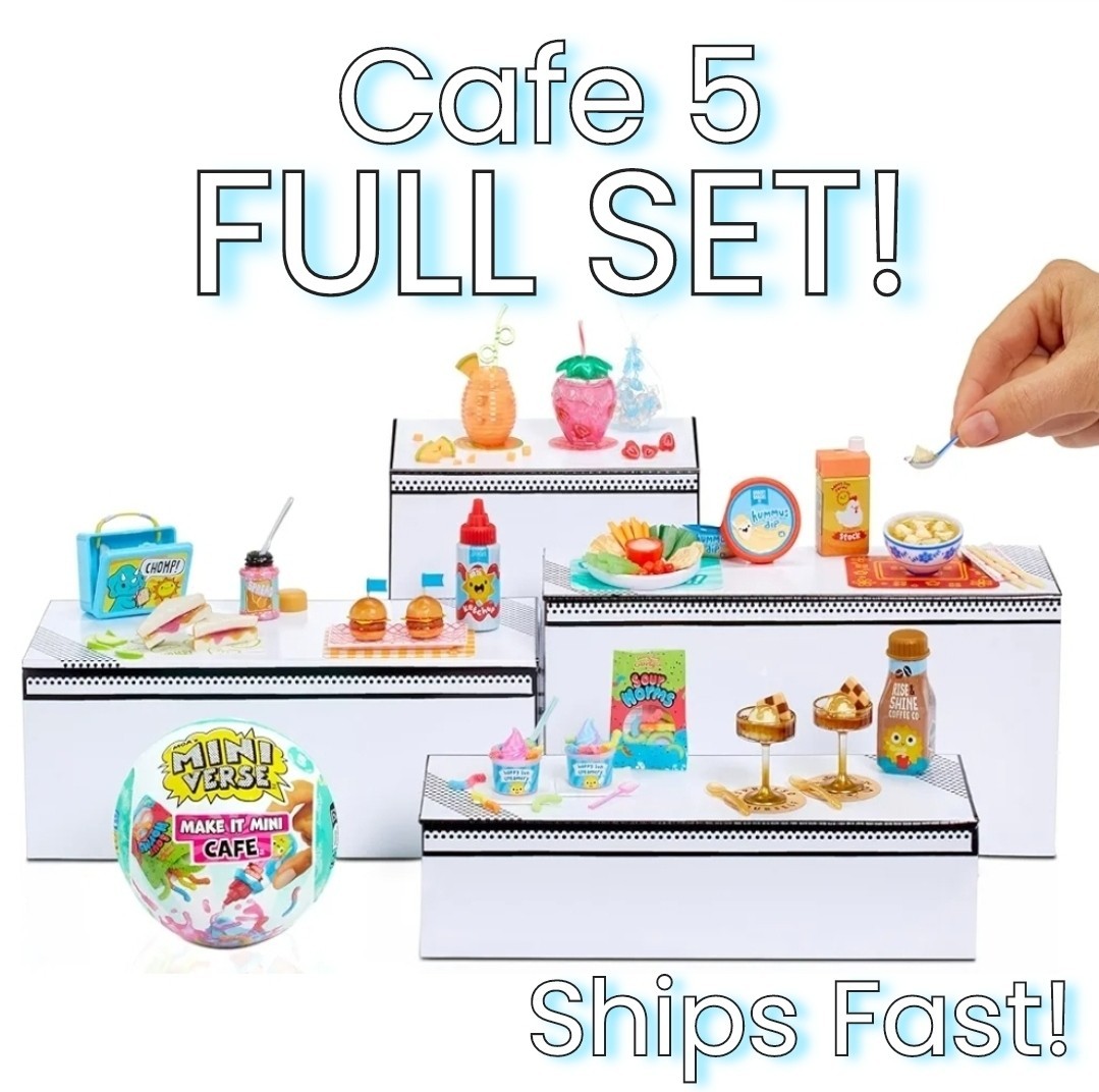 🍓🥭🍲 FULL SET OF 8 ♡ CAFE SERIES 5 ♡ Miniverse Make It Mini ♡ SEALED ♡ IN HAND