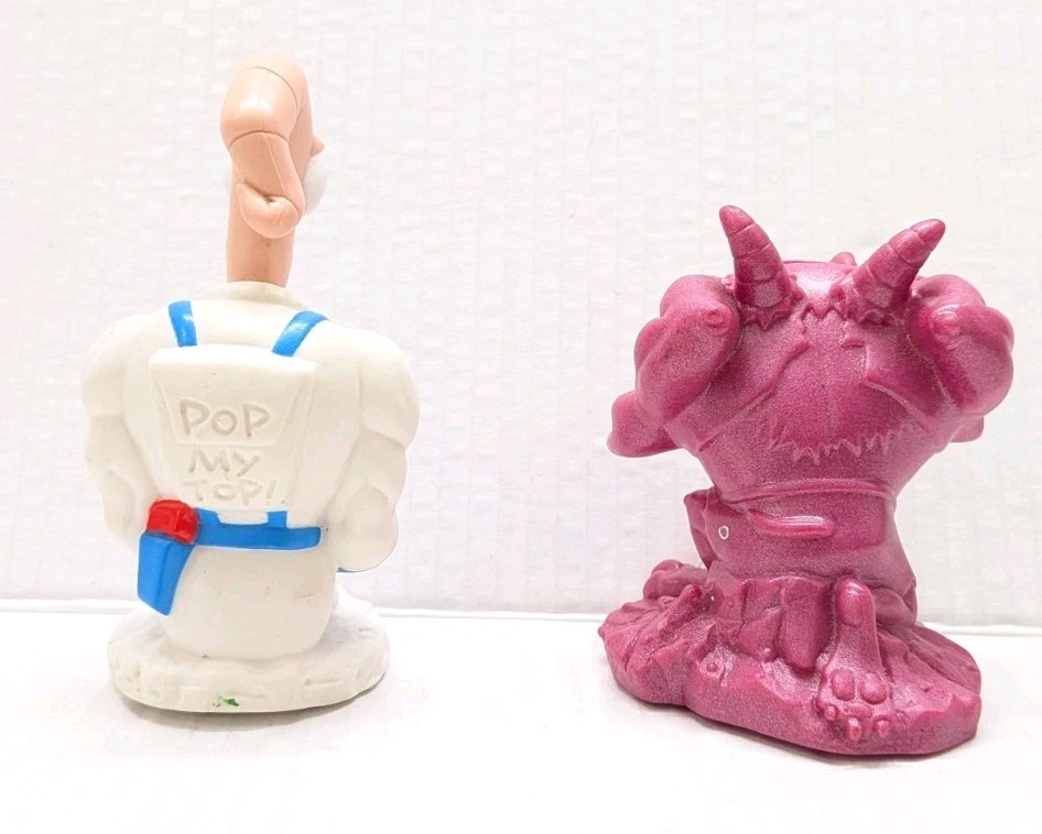 Vintage Earthworm Jim & Peter Puppy Coin Bank Taco Bell Figure Toys