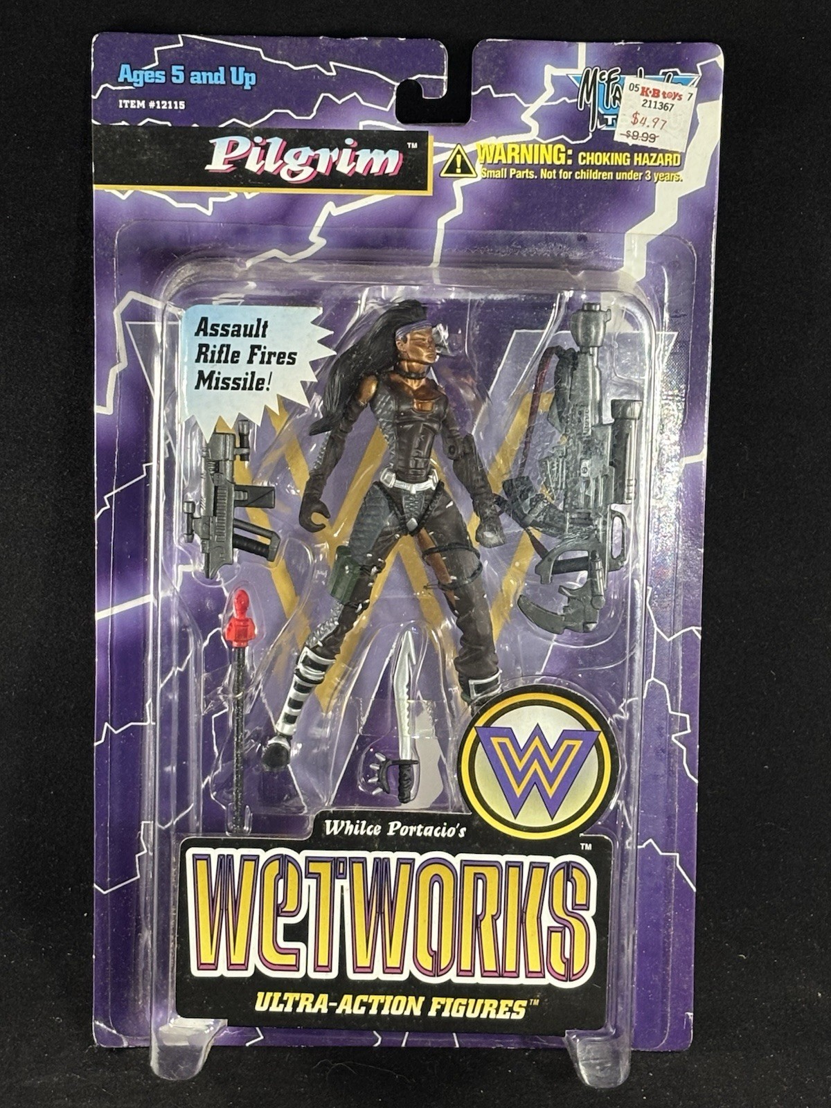 Todd McFarlane&rsquo;s Pilgrim Ultra Action Figure Wetworks Series 2 1996 Gold Variant