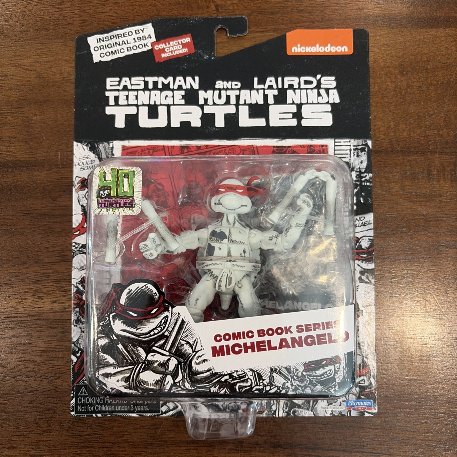 TMNT Ninja Turtles Michelangelo Black & White Comic Book Series Playmates (2024)