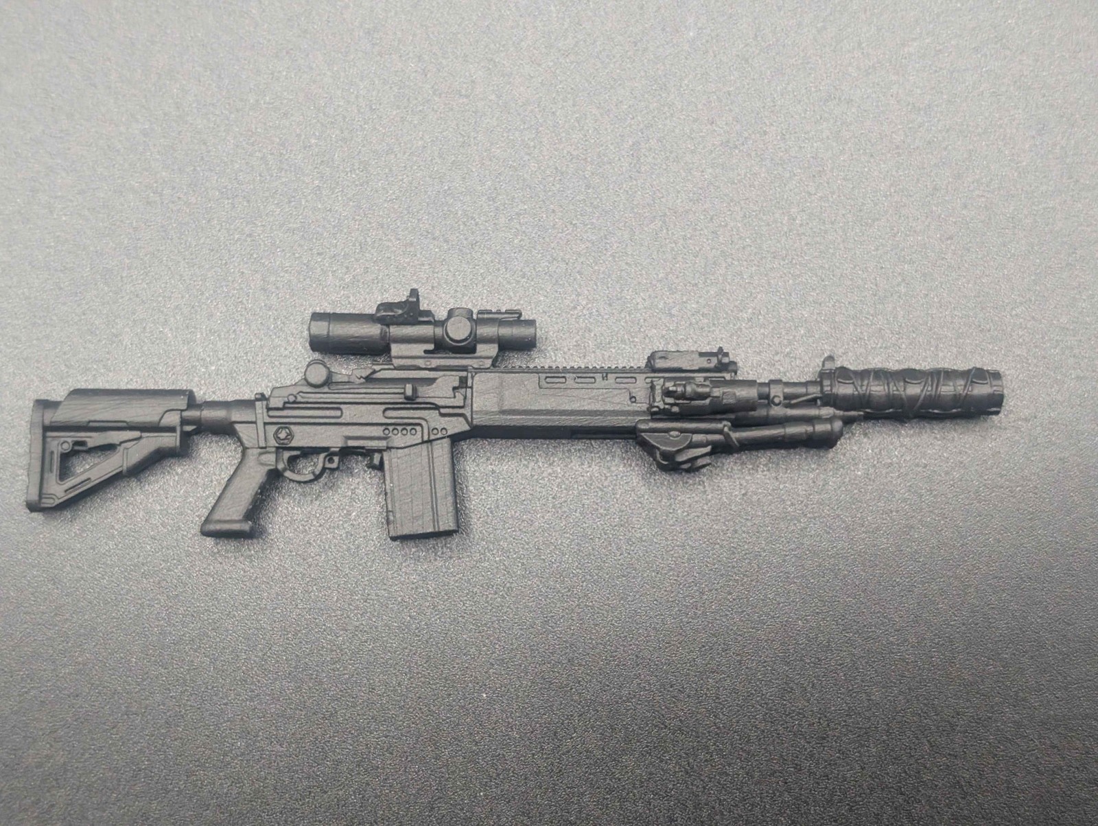 1/12 scale 3D printed M14 EBR rifle for classified valaverse marvel legends