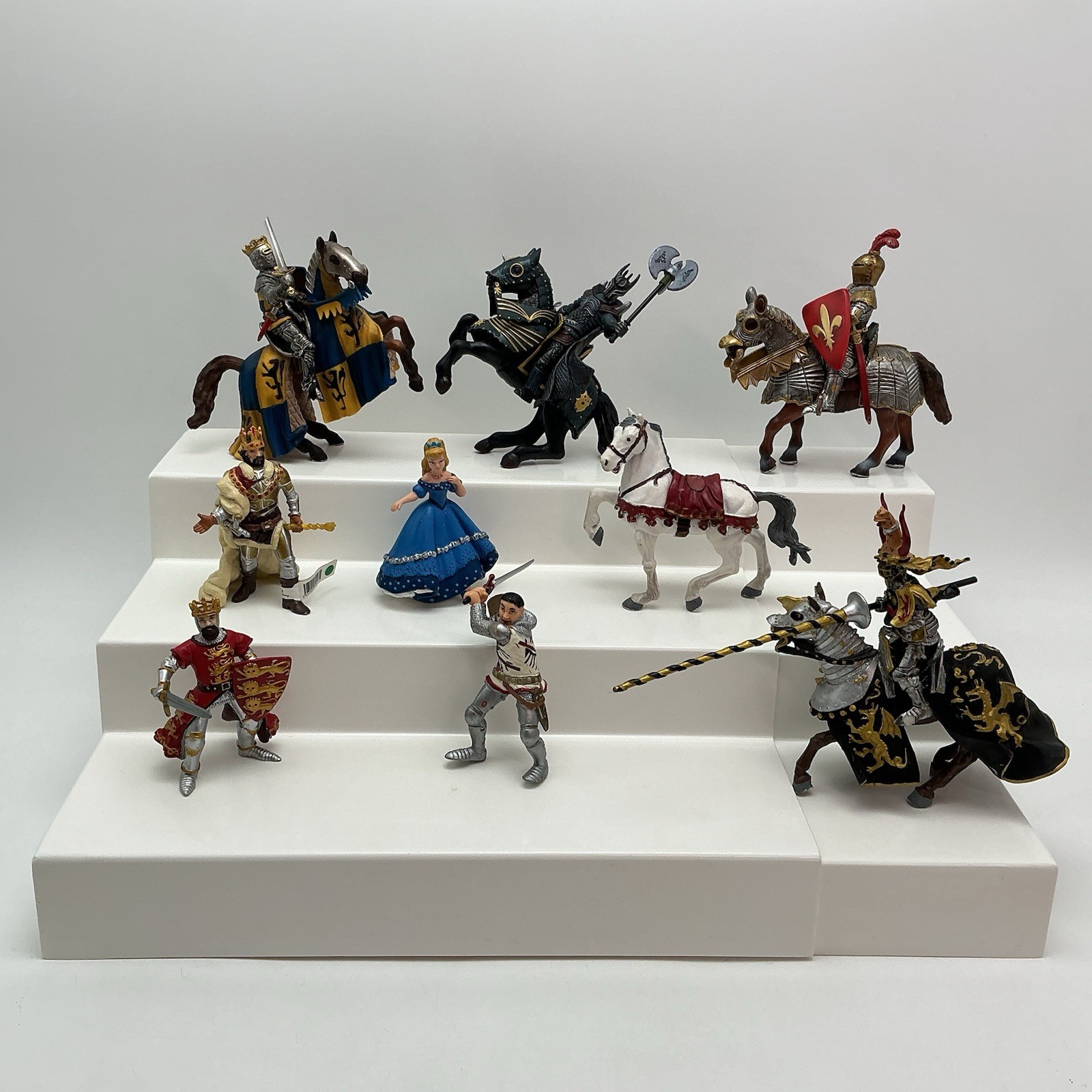 Schleich Papo Medieval Figure Lot Knights Horses King Princess Plastoy Fantasy