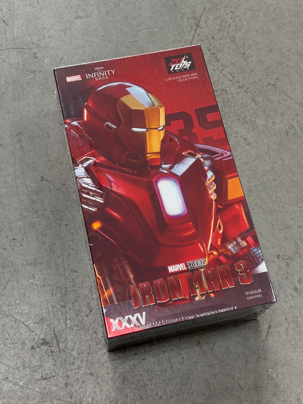 ZD-MK35: ZD Toys Marvel Iron Man Mark 35 MK35 XXXV Red Snapper 7&Prime; Action Figure