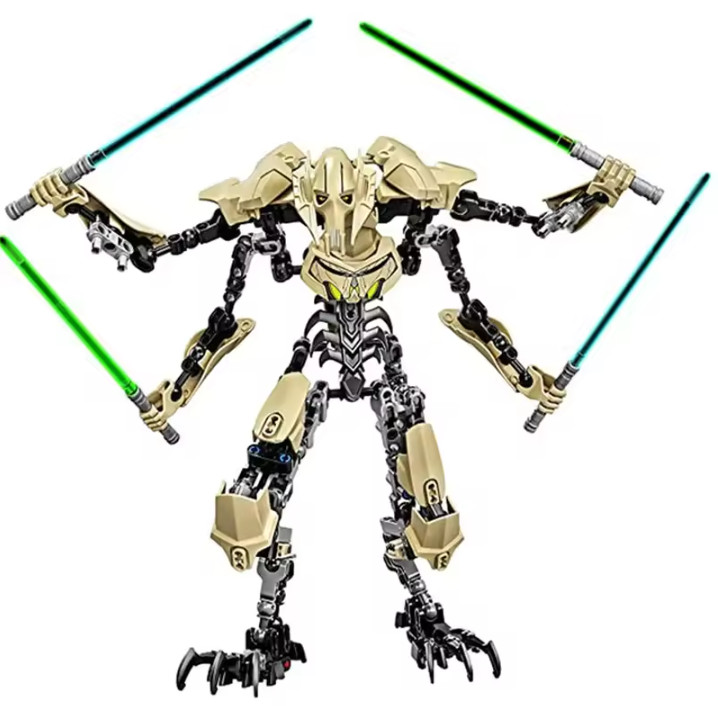 32 cm General Grievous Action Figure with Lightsaber – Buildable Block Toy Gift