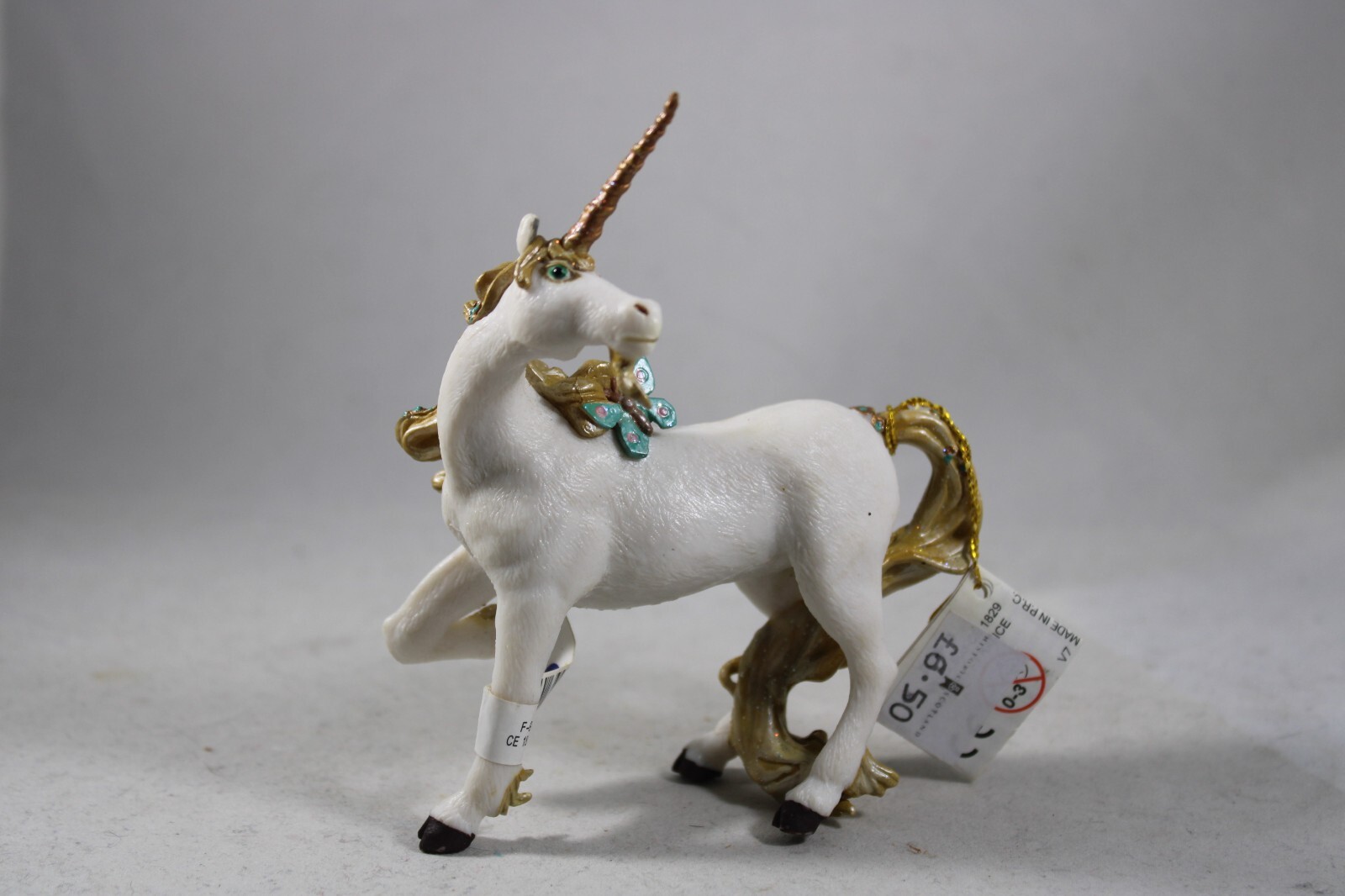 2002 Papo White Horse Unicorn Fantasy Vinyl Figure – NEW with Tag