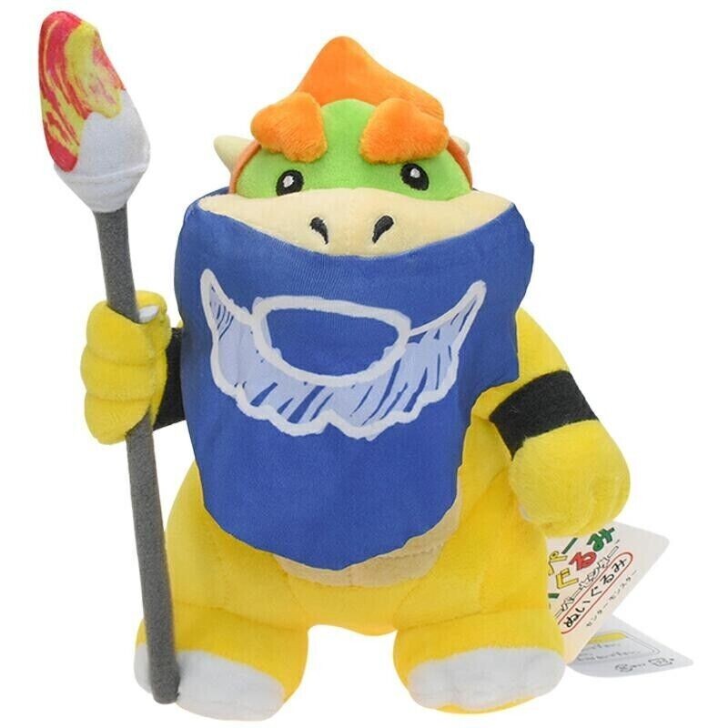 Super Mario bros 9&Prime; Bowser Paint brush Jr stuffed plush Figure koopa toy